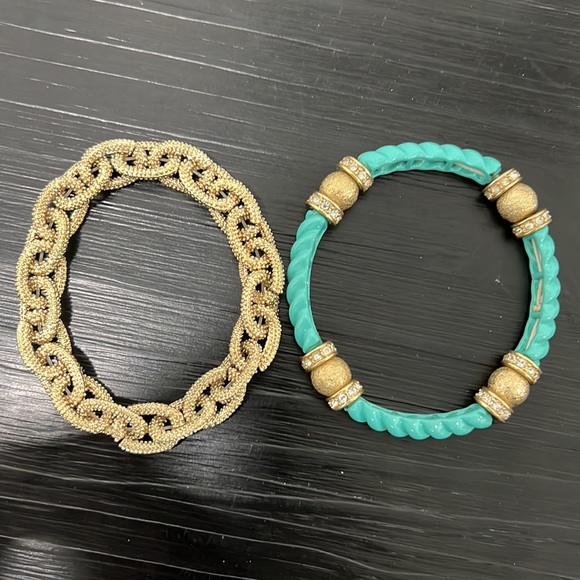Anthropologie Stretch Bracelet and Another unknown bracelet Matching Set - Picture 2 of 2